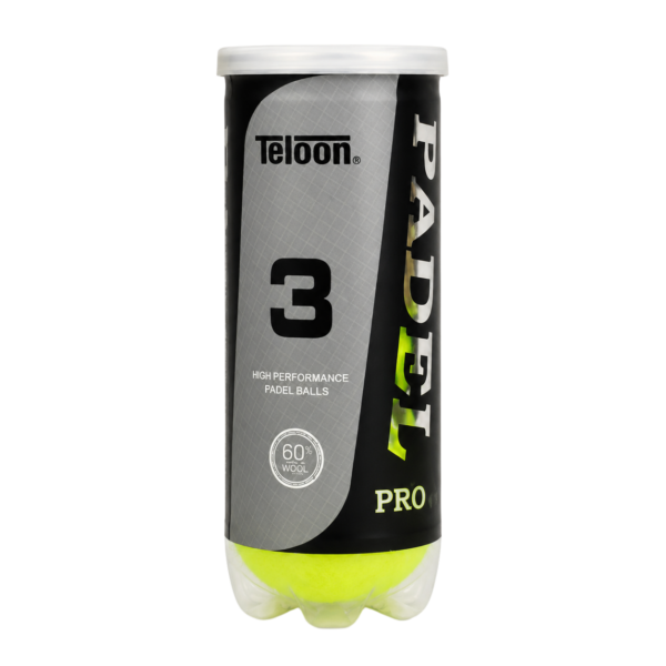 ​توپ پدل تلون مدل پرو (Teloon Padel Pro) - قوطی 3 عددی نمای جلو