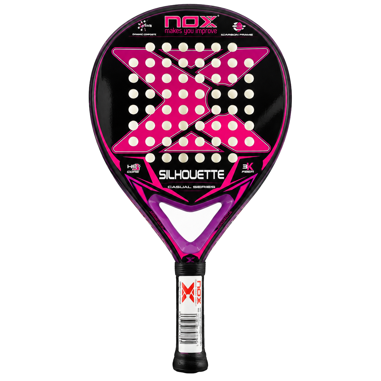 راکت پدل NOX Silhouette Casual Series 2023 جزئیات فریم و سطح