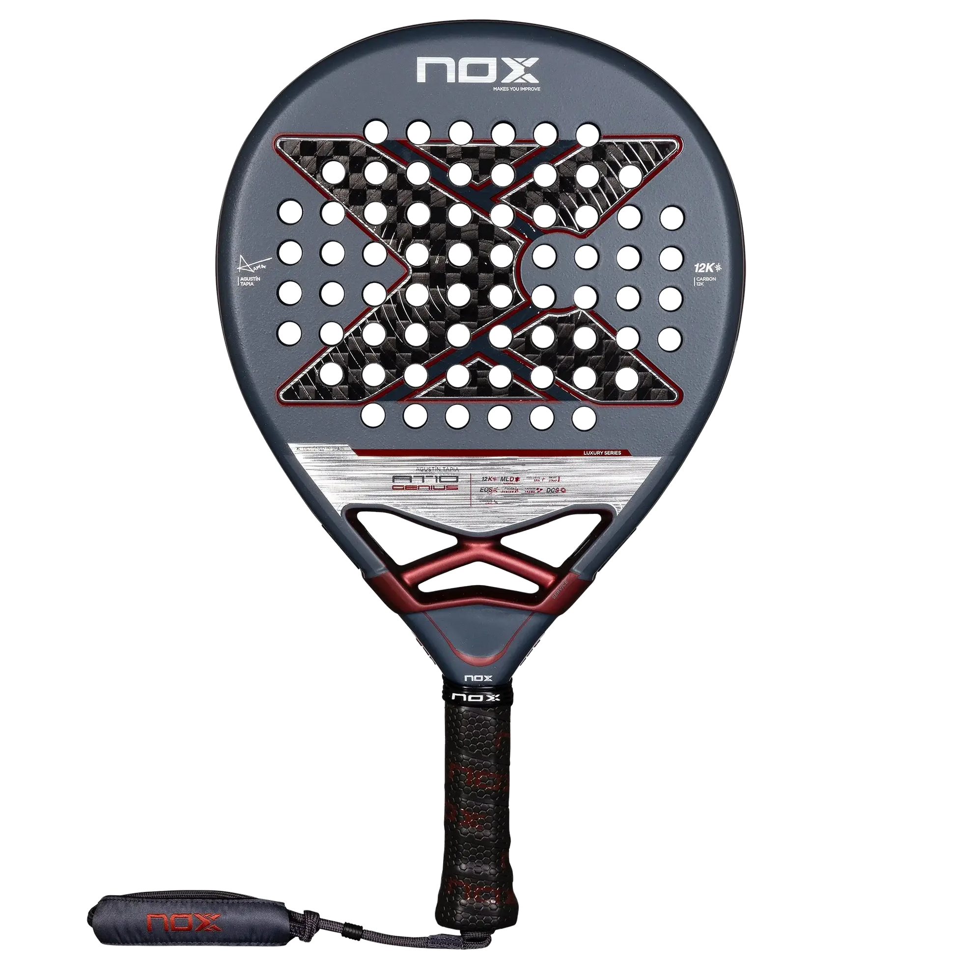 راکت پدل NOX AT10 Genius 12K 2025 نمای روبرو