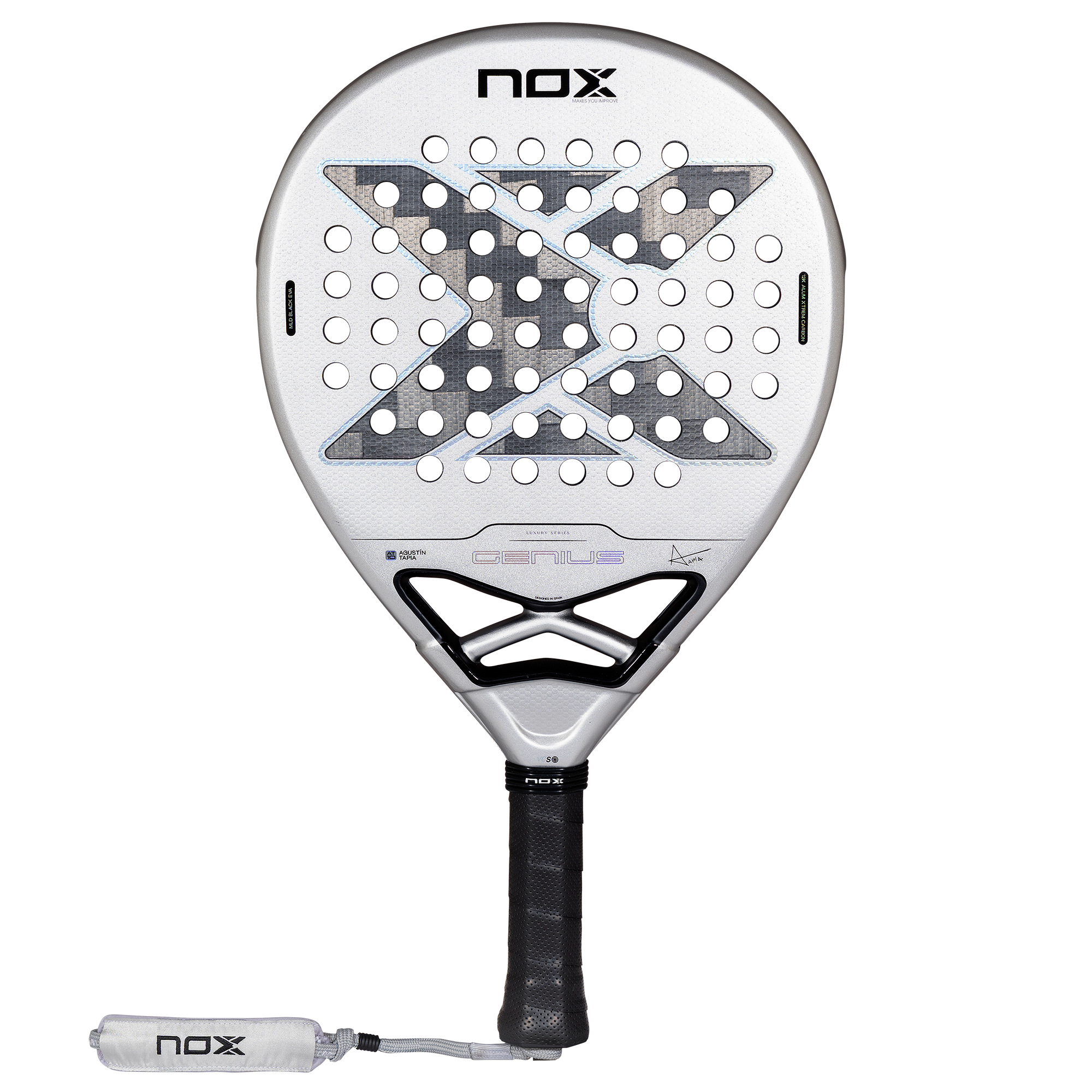 راکت پدل NOX Genius 12K Alum XTREM 2027 نمای روبرو