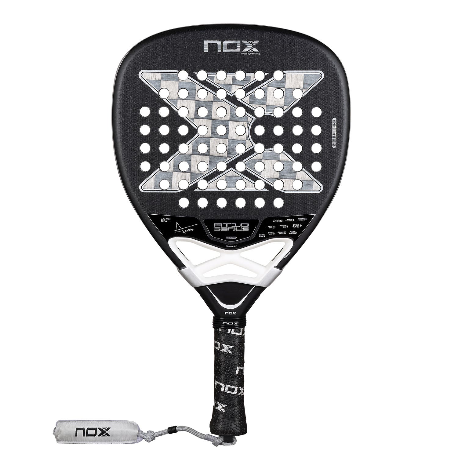 راکت پدل NOX AT10 Genius Attack 18K Alum 2026 نمای روبرو